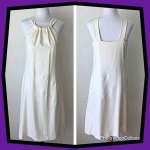 Sleeveless Ivory Shift Dress by Jean Michel